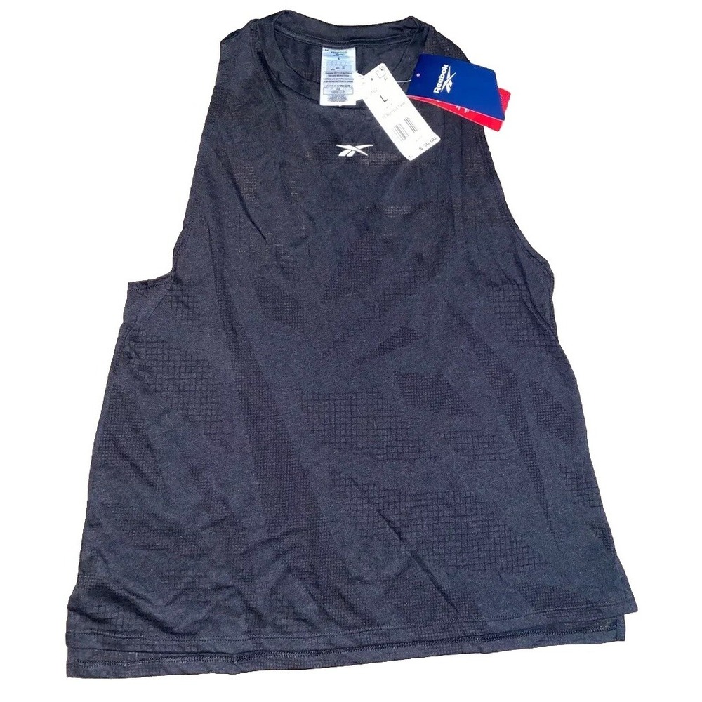 Reebok Womens TS Burnout Tank, NWT, sz Large, Black